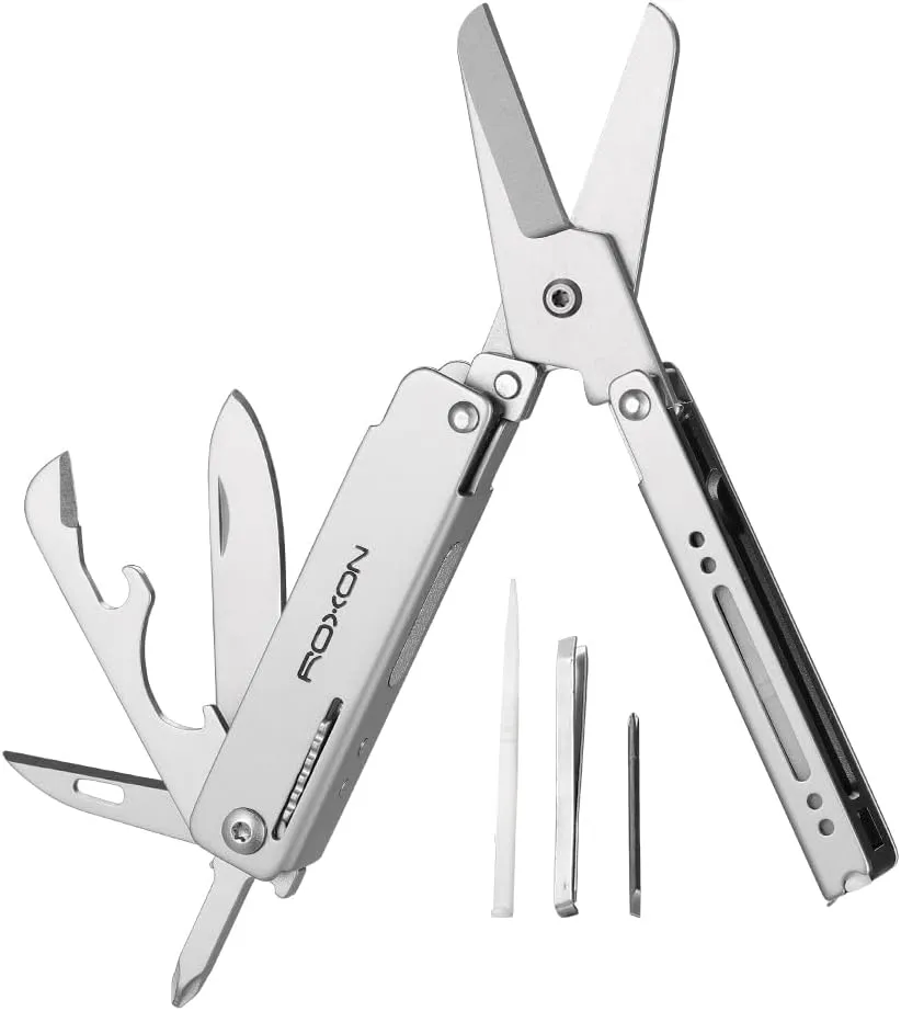 ROXON M3 13 in 1 Multi Tool EDC Knife And Scissors with Toothpick & Tweezers Practical Small and Exquisite Multitool