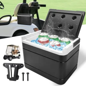 Roykaw Golf Cart Ice Cooler Compatible with Club Car Precedent, Portable Precedent Ice Chest Box with Mounting Bracket, 6L Ice Box for Beach, Drink, Camping, Fishing, OEM# 102588101, 103886801
