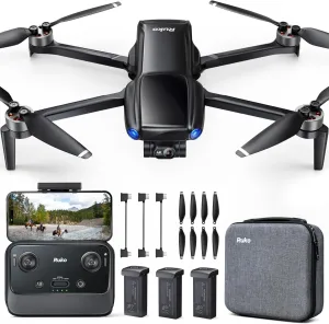 Ruko U11MINI 4K, Drones with Camera for Adults 4K Video 8K Photo, Under 249g, 3-Axis Gimbal EIS, 96 Mins Flight, 20000ft FPV Transmission, AI Takeoff/Landing, Auto Return, GPS with Beeper, Beginner