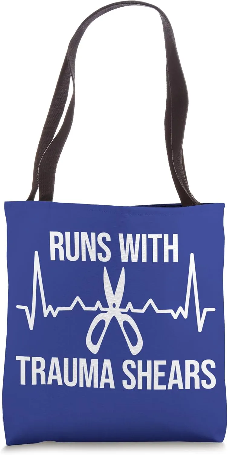 Runs With Trauma Shears Tote Bag