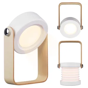 Rynx | Foldable Table Lamp, Wireless Table Lamps, Rechargeable Portable Foldable Led Lantern Lamp, Battery Powered Reading Light Table Lamp, Dimmer