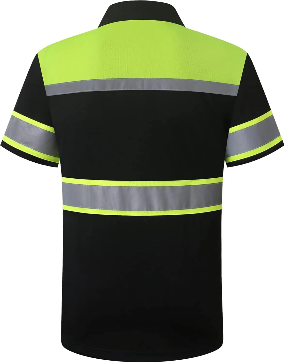 Safety Shirts for Men,High Reflective Men Polo Shirts with Pocket,Short Sleeve Workwear Breathable