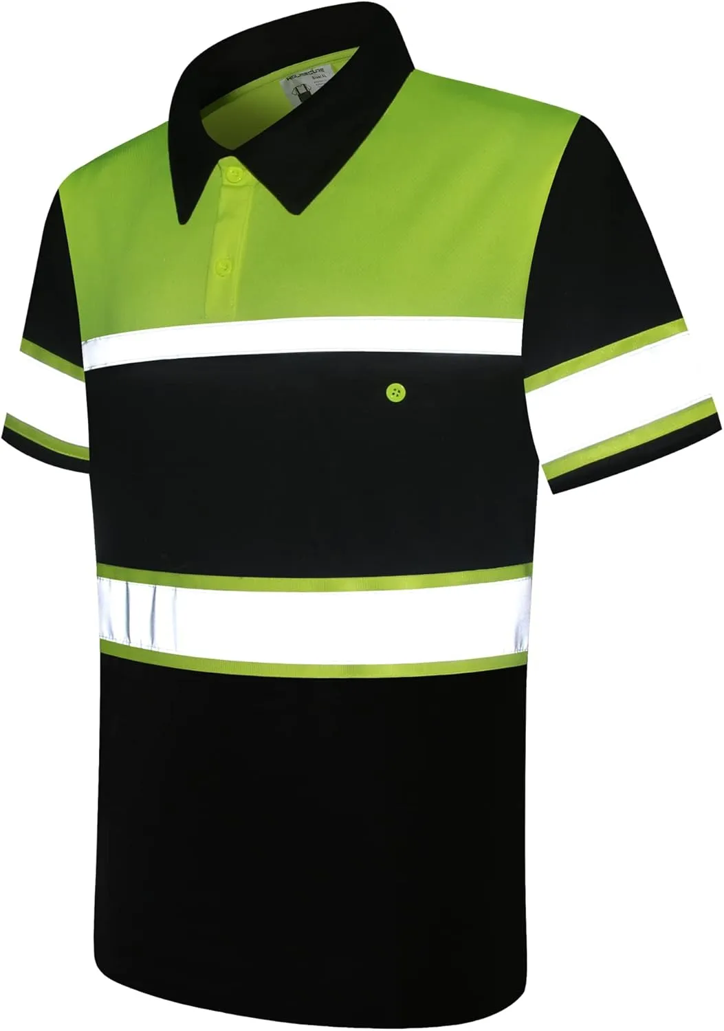 Safety Shirts for Men,High Reflective Men Polo Shirts with Pocket,Short Sleeve Workwear Breathable