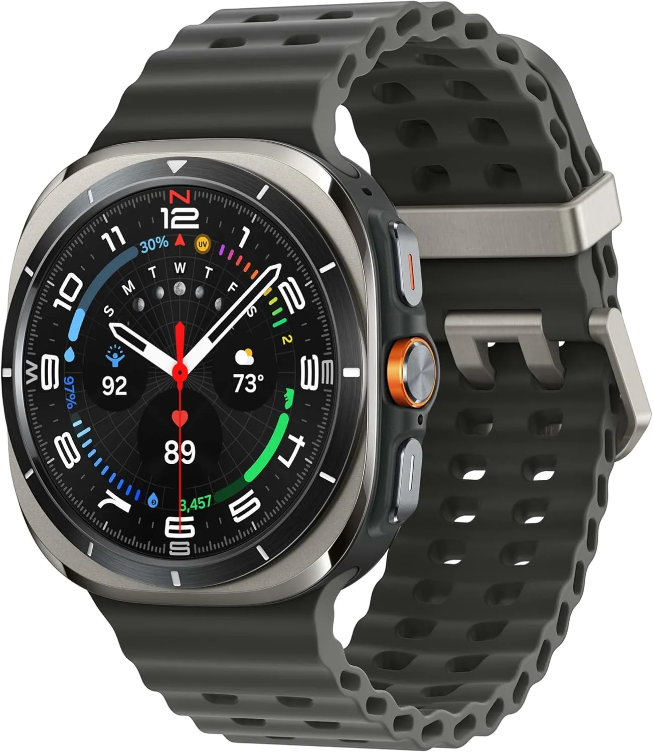Samsung Galaxy Watch Ultra 47mm LTE AI Smartwatch w/Energy Score, Wellness Tips, Heart Rate Tracking, Sleep Monitor, Fitness Tracker, GPS, 2024,Titanium Silver [US Version, 1Yr Manufacturer Warranty]