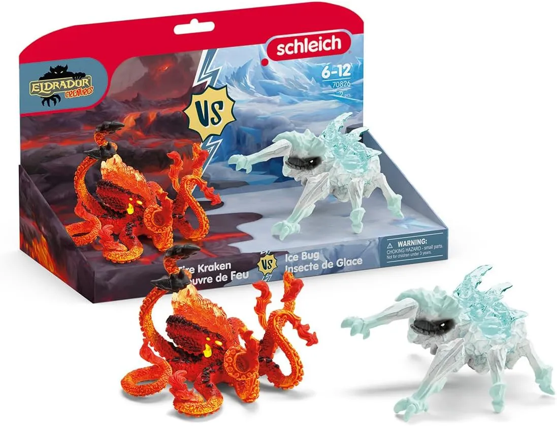 schleich 70826 Fire Octopus vs Ice Insect, Eldrador Creatures, 31 x 16 x 18 cm