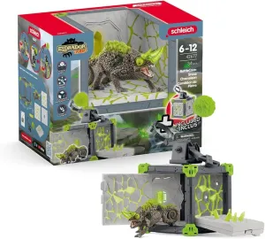 Schleich Eldrador Creatures - 34 PC Stone Battle Cave with Chameleon Toy Playset - Lizard Figurine for Boys and Girls with Expandable Fortress - Interactive, Imaginative Play for Kids Ages 7  | 42677