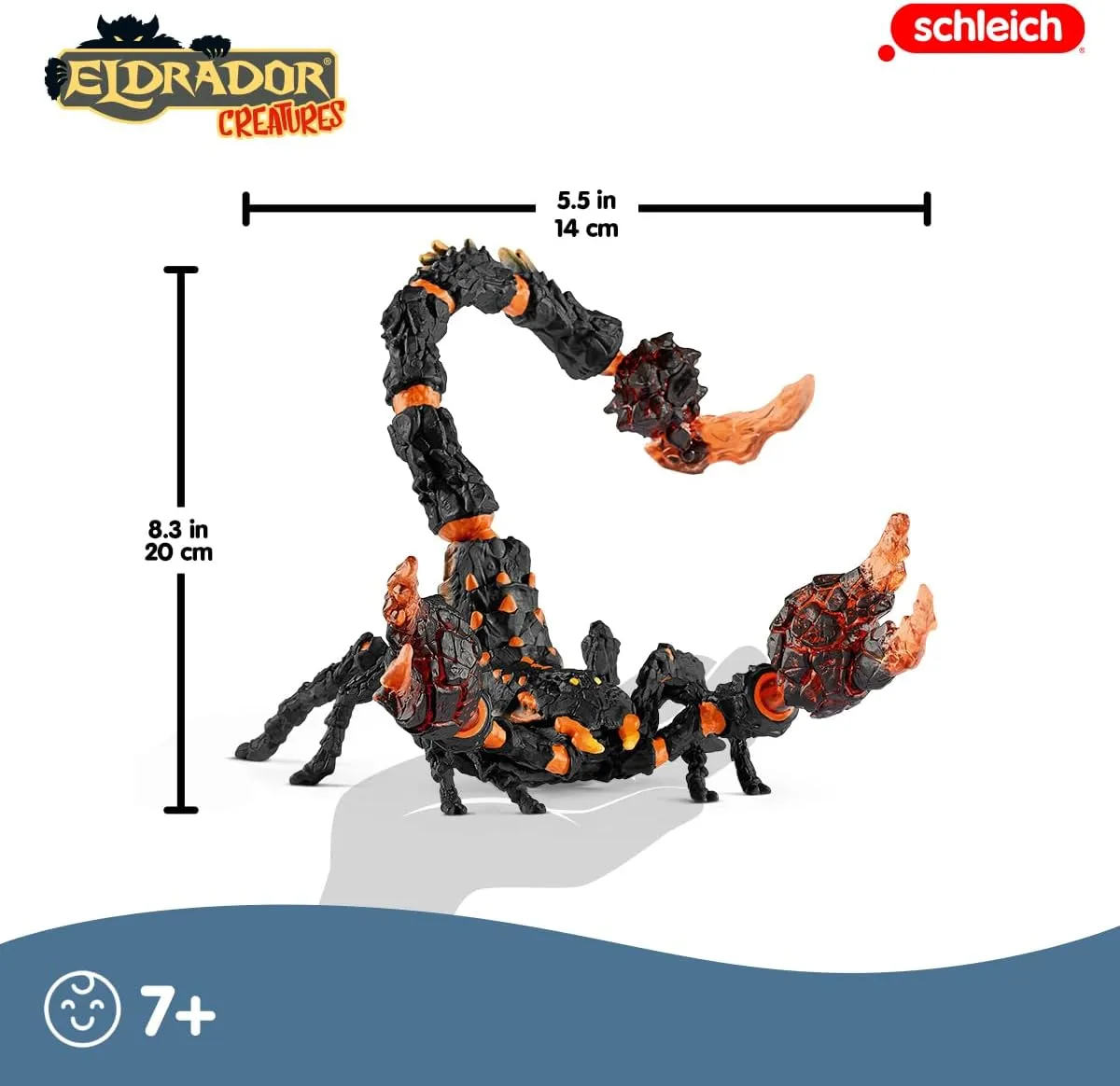 Schleich Eldrador Creatures - 8" Lava Scorpion Toy - Cool Movable Action Figure for Boys and Girls - Fun Mythical Creature Figurine - Durable, Fantasy Animal Beast Monster Toys for Kids Ages 7 