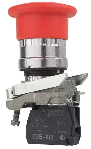 Schneider Electric Emergency Stop Push Button, Red