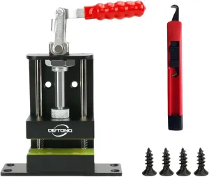 Shaft Clamp Golf Club,Upgrate Golf Club Vise Clamp,Upgrate Golf Grip Removal Tool,Golf Club Regripping Kit with 1 Golf Club Regrip Vise Tool 4 Screws 1 Hook Blade Utility Knife