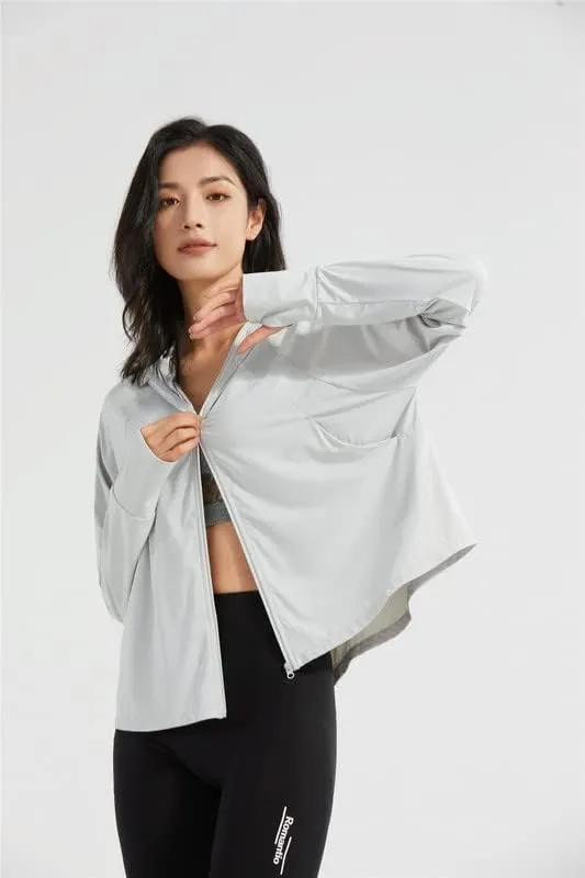 Shanghai Story Fishing Hunting Clothing For Women UPF 50  UV Sun Protection Long Sleeve Jacket Hoodie with Face Mask