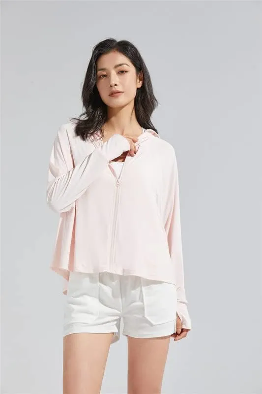 Shanghai Story Fishing Hunting Clothing For Women UPF 50  UV Sun Protection Long Sleeve Jacket Hoodie with Face Mask
