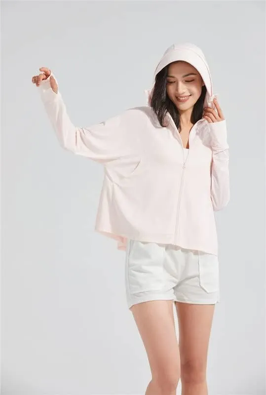 Shanghai Story Fishing Hunting Clothing For Women UPF 50  UV Sun Protection Long Sleeve Jacket Hoodie with Face Mask