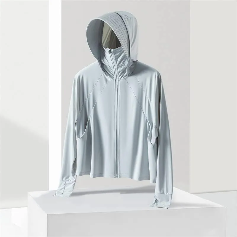 Shanghai Story Fishing Hunting Clothing For Women UPF 50  UV Sun Protection Long Sleeve Jacket Hoodie with Face Mask