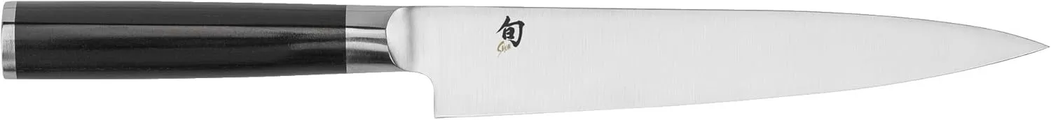 Shun Classic 7" Flexible Boning & Fillet Knife, Handcrafted Japanese Knife, VG-MAX Core with Damascus Stainless Steel Cladding, Pakkawood Handle, Meat & Fish Tool for Professional and Home Chefs