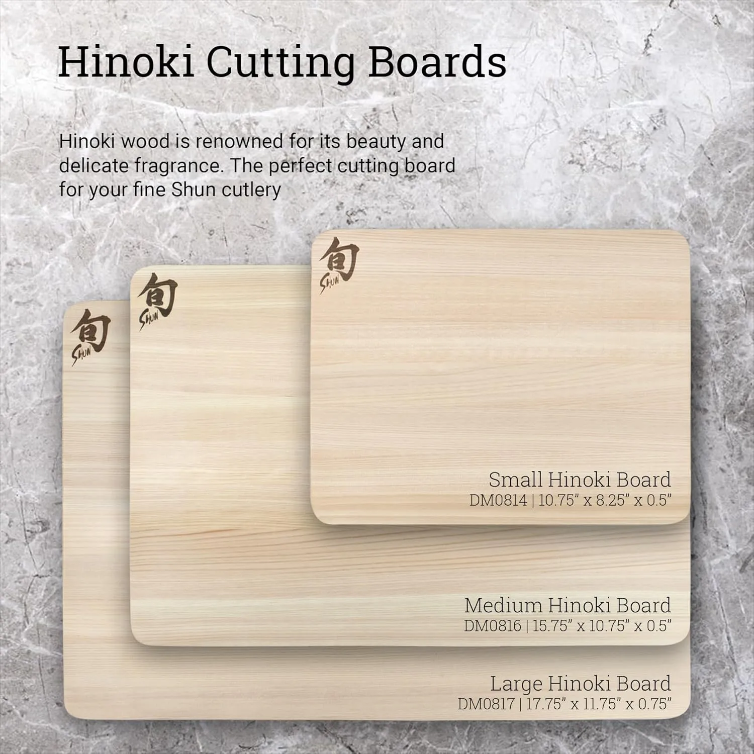 Shun Cutlery Large Hinoki Cutting Board, 17.75" x 11.75" Large Wooden Japanese Chopping Board for Kitchen, Medium-Soft Wood Preserves Knife Edges, Forest Stewardship Council Certified