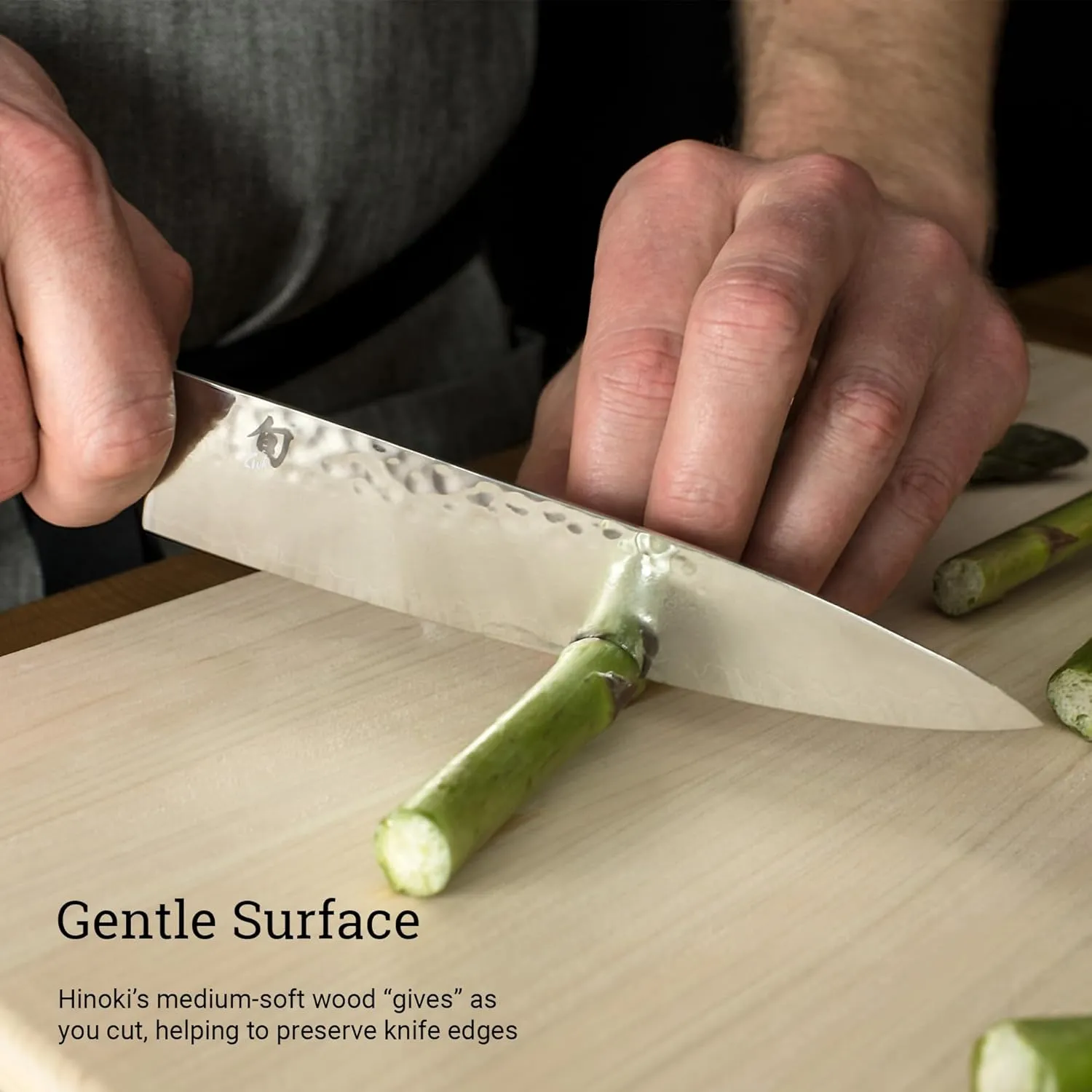 Shun Cutlery Large Hinoki Cutting Board, 17.75" x 11.75" Large Wooden Japanese Chopping Board for Kitchen, Medium-Soft Wood Preserves Knife Edges, Forest Stewardship Council Certified