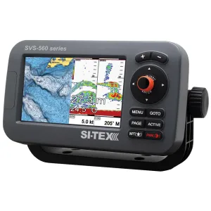 SI-TEX SVS-560CF-E Chartplotter - 5" Color Screen w/External GPS & Navionics  Flexible Coverage | SVS-560CF-E
