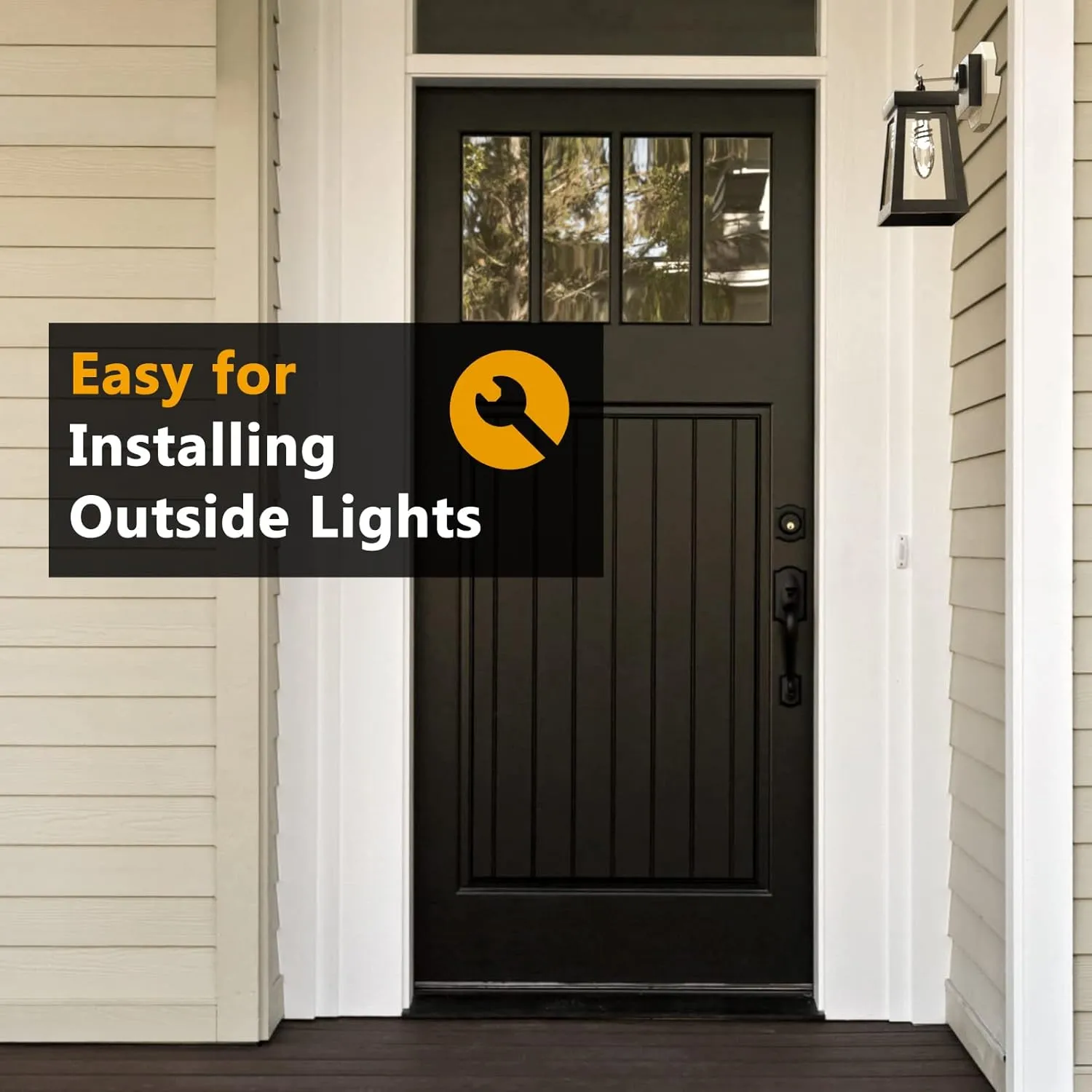 Siding Mounting Block, Octagon Siding Kit with Built-in Electrical Box, 8141 Vertical Siding Lamps Plate Siding Light Blocks for 1/2 inch Lap Siding, White, 2 Pack