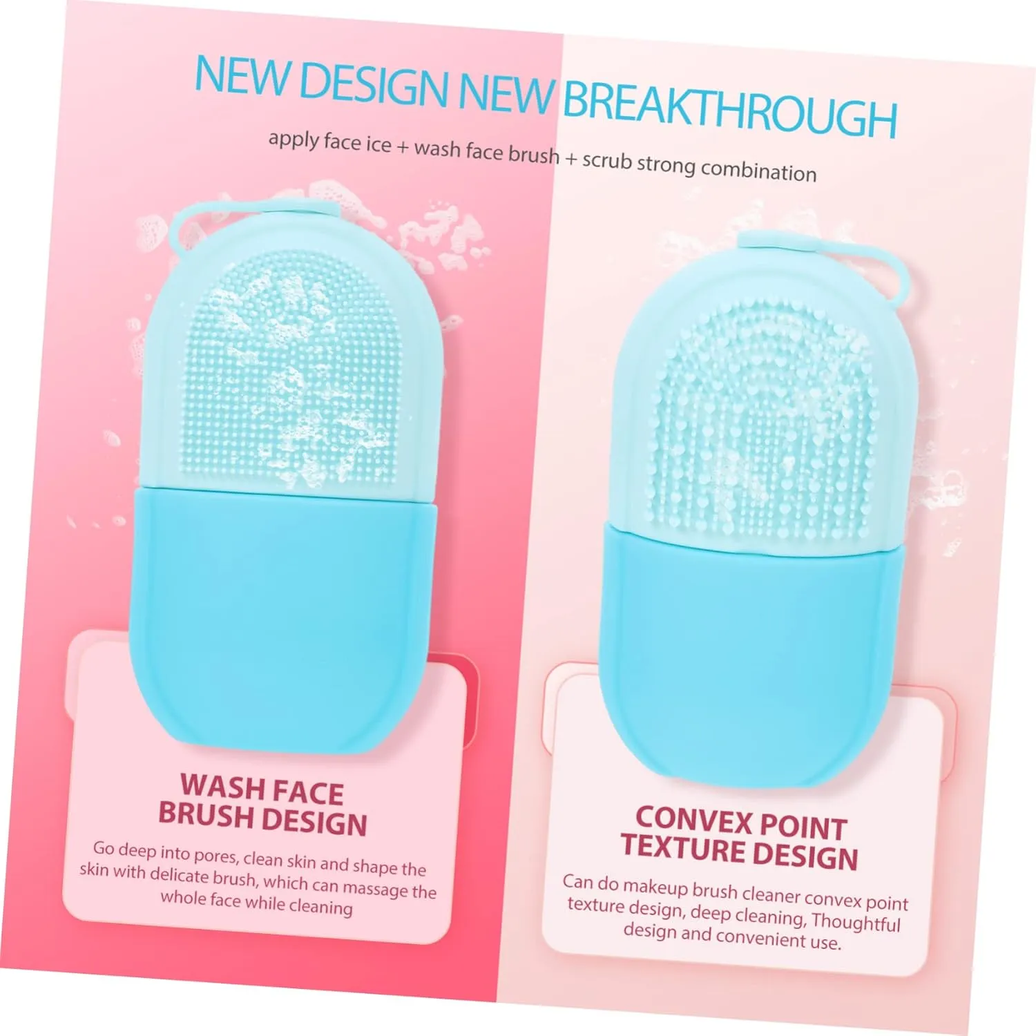 Silicone Ice Face Roller for Skin Massage Portable Beauty Tool for Reducing Puffiness and Enlarged Pores for Home Travel Use Skin-friendly Design
