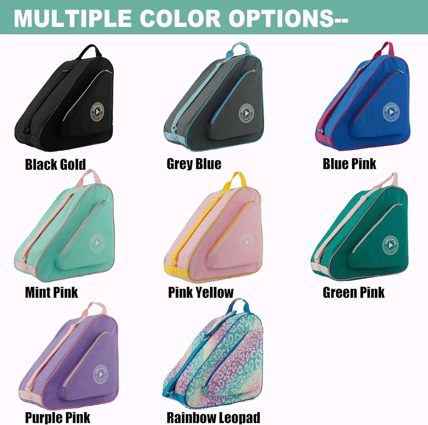 Skate Bag for Ice, Inline, Roller & Quad Skates - Kids & Adults