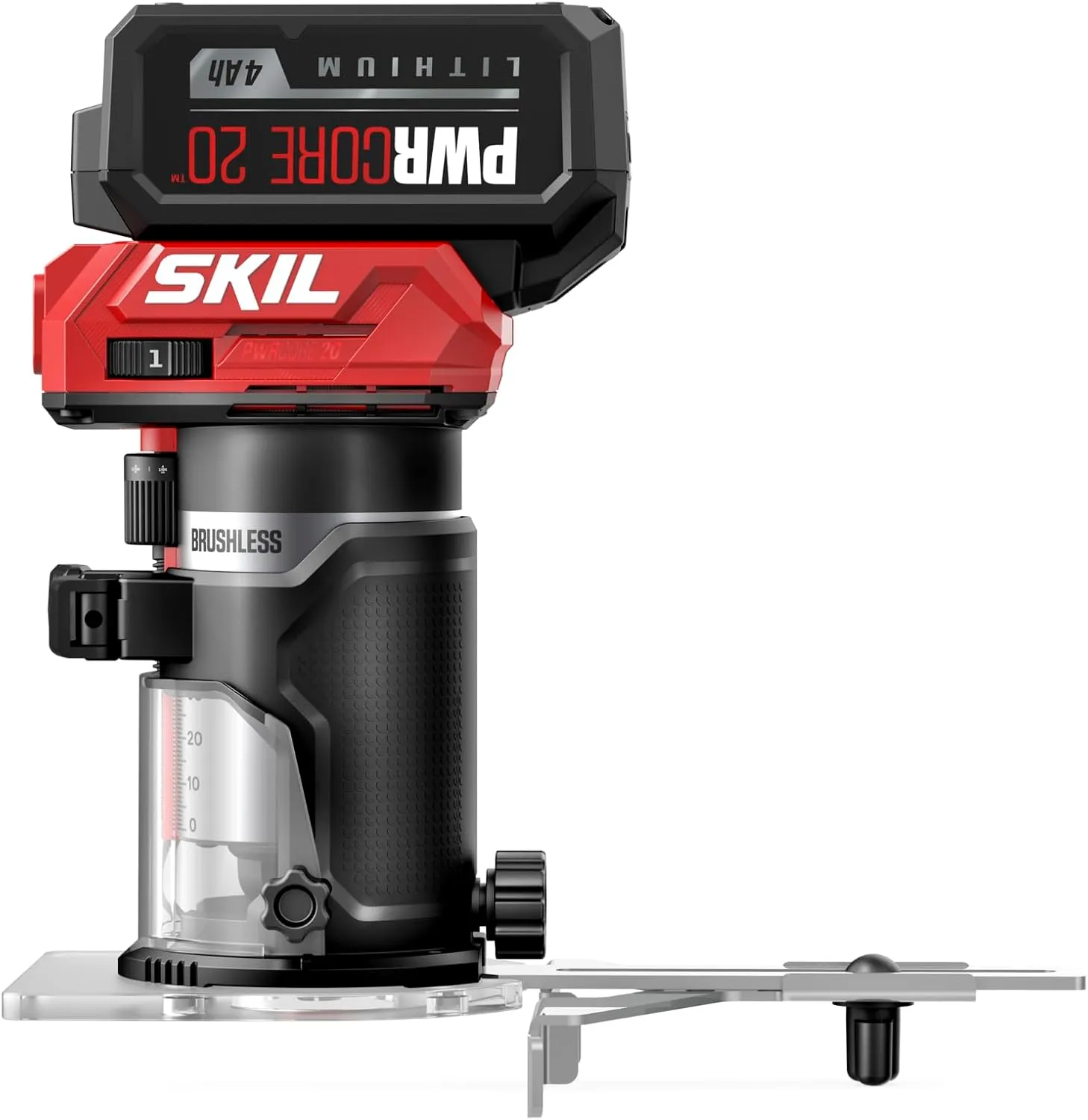 SKIL 20V Brushless Compact Router Kit Including 4.0Ah Battery and 1 Hour Charger-RT1430B-10