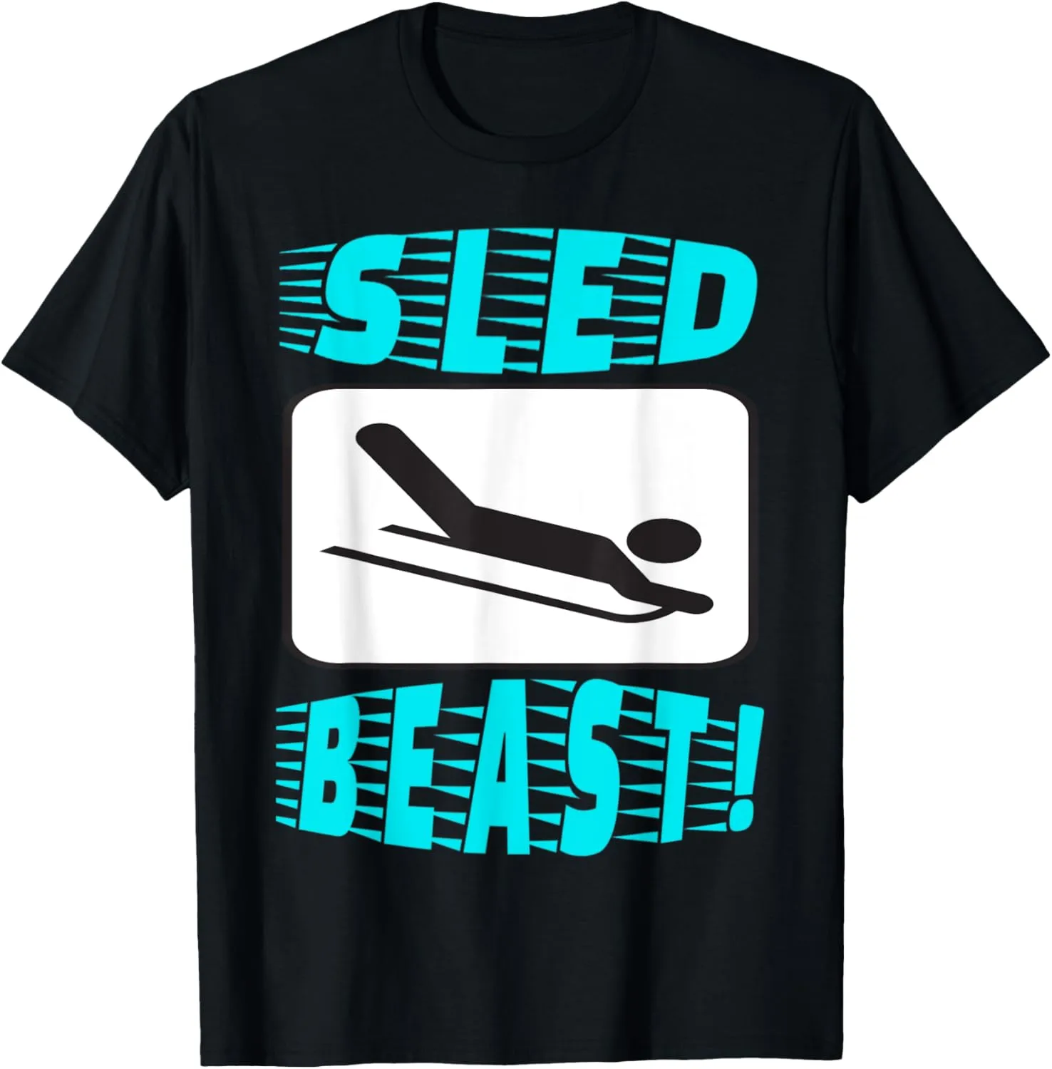Sled Riding Sled Beast Outdoor Fun Winter Sports T-Shirt
