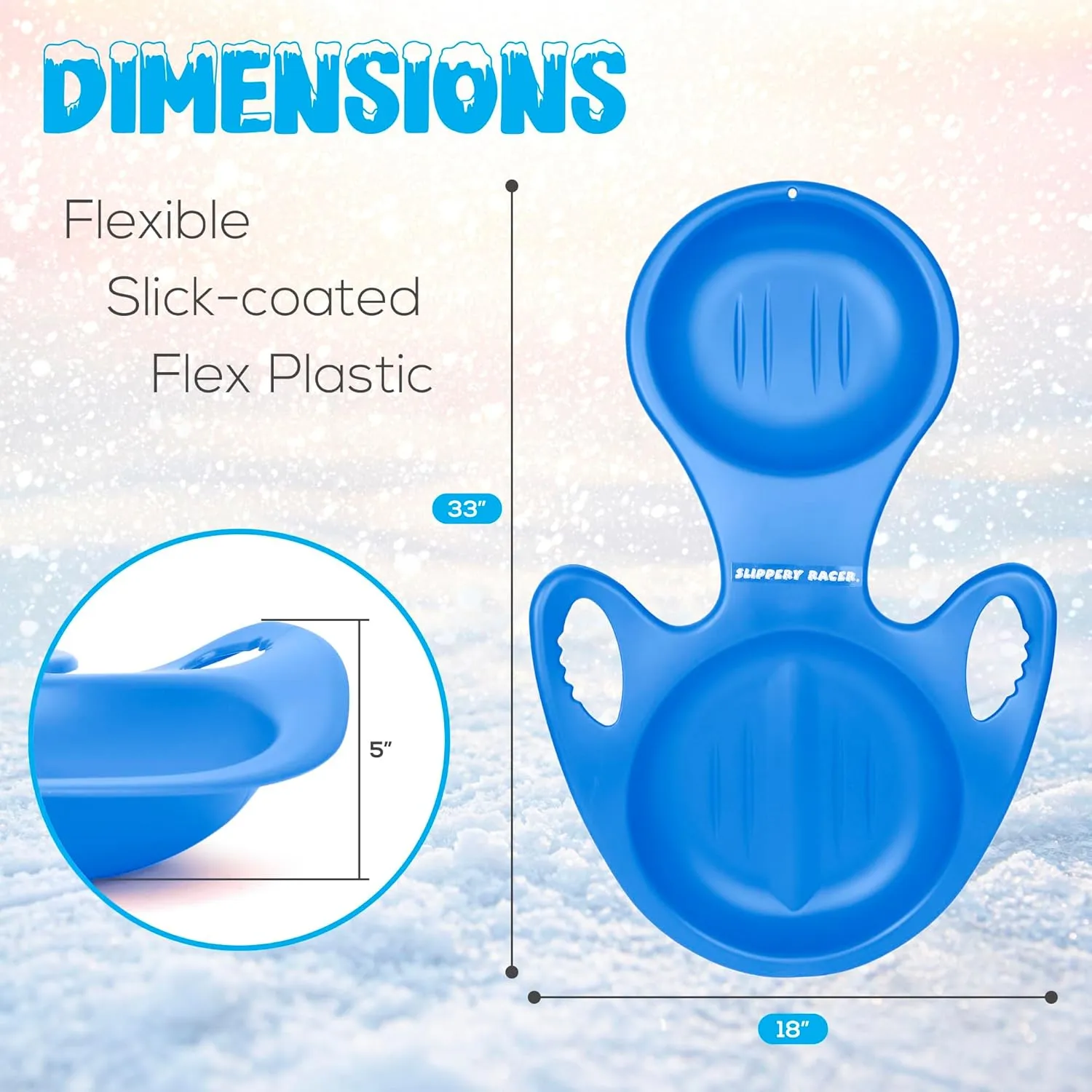 Slippery Racer Downhill Blitzer Arrow Snow Sled.