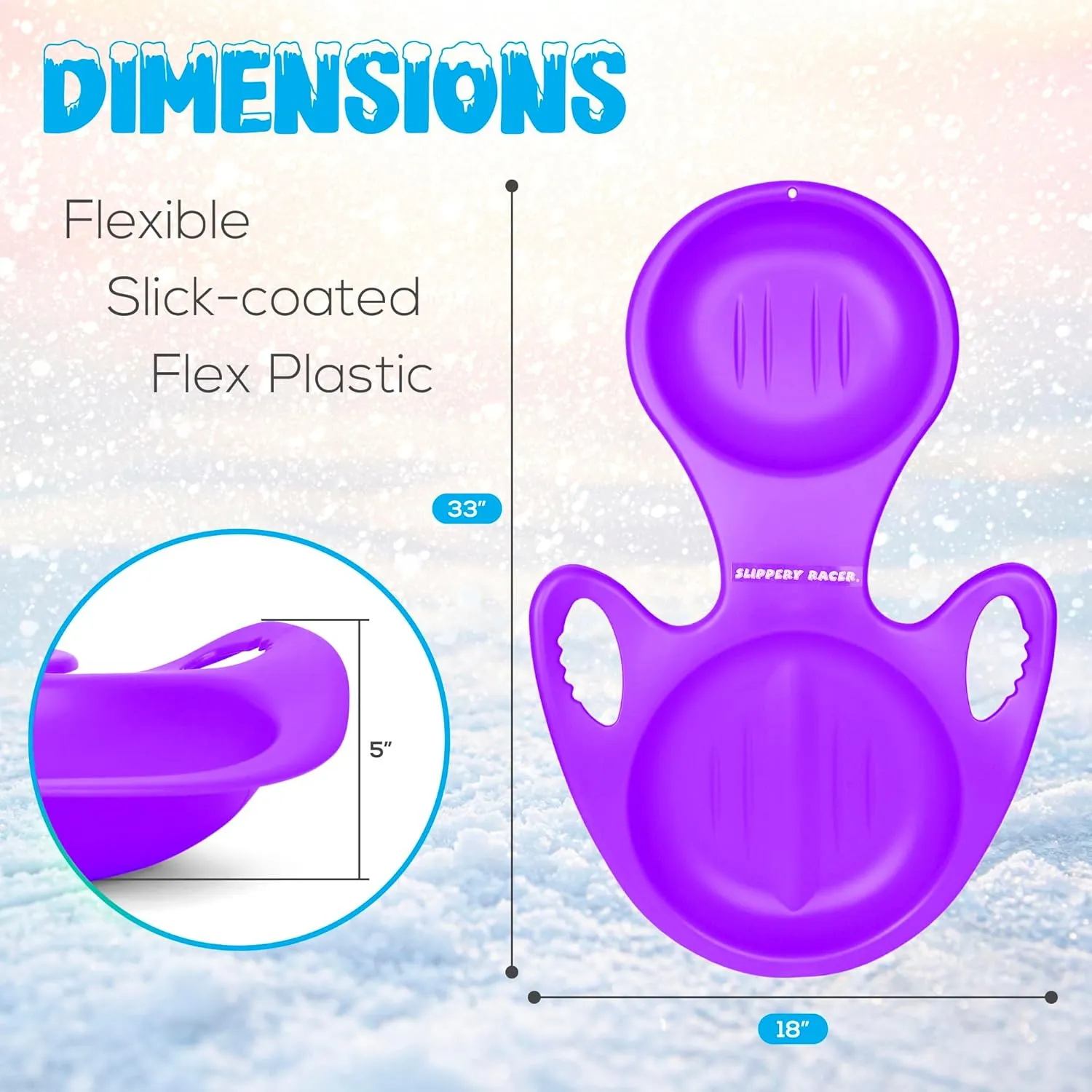 Slippery Racer Downhill Blitzer Arrow Snow Sled.