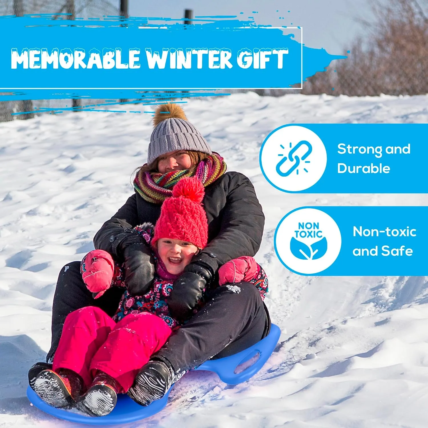 Slippery Racer Downhill Blitzer Arrow Snow Sled.