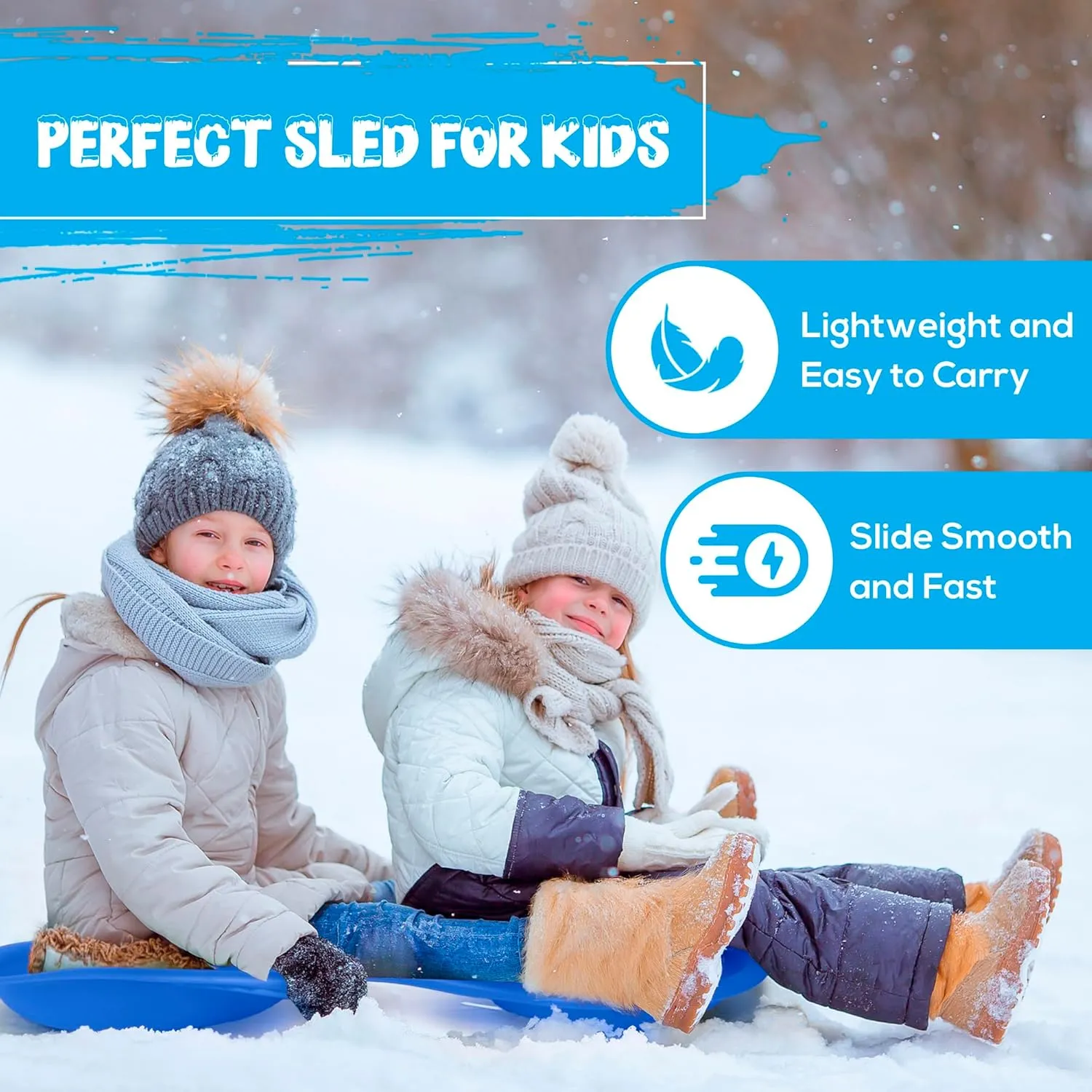 Slippery Racer Downhill Blitzer Arrow Snow Sled.