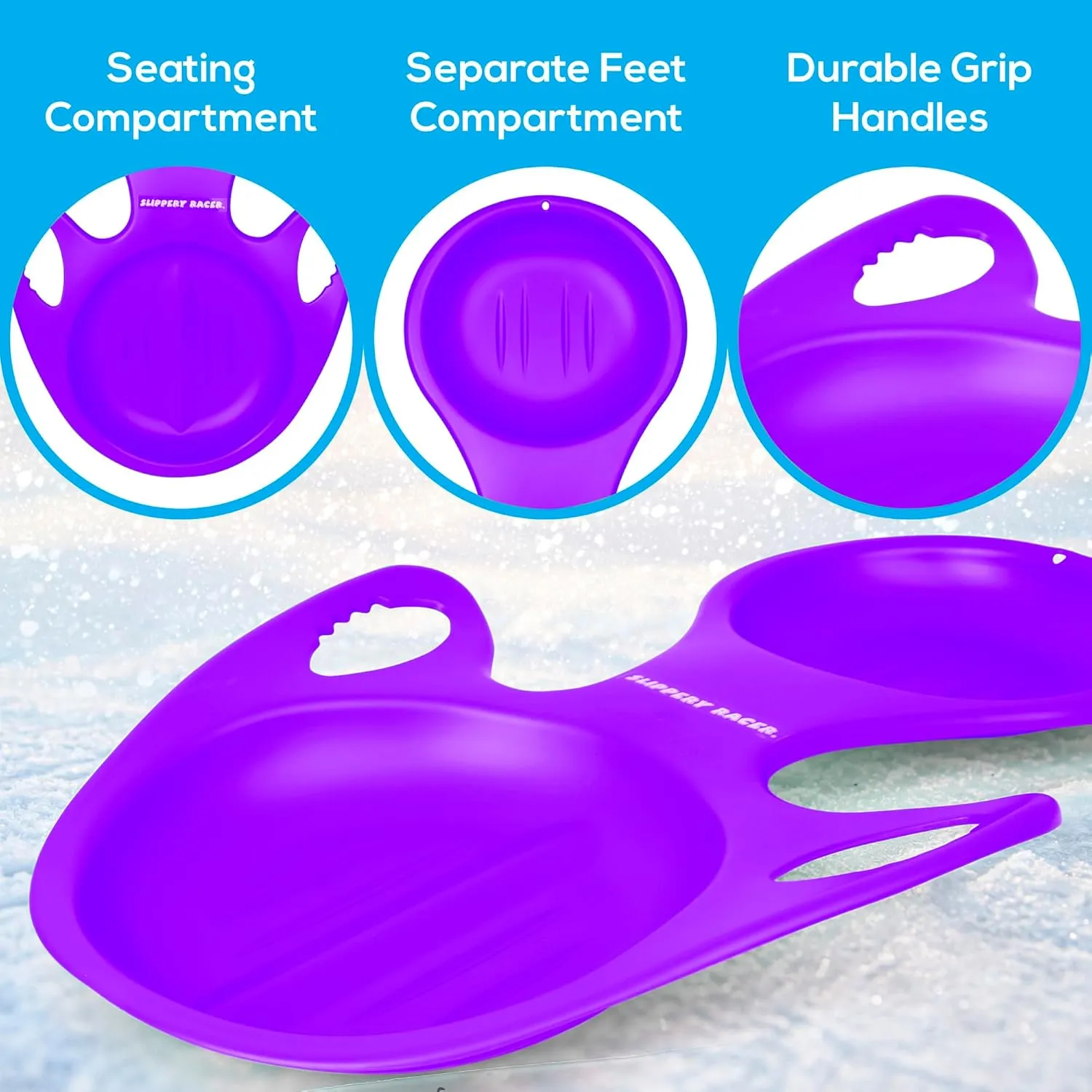 Slippery Racer Downhill Blitzer Arrow Snow Sled.