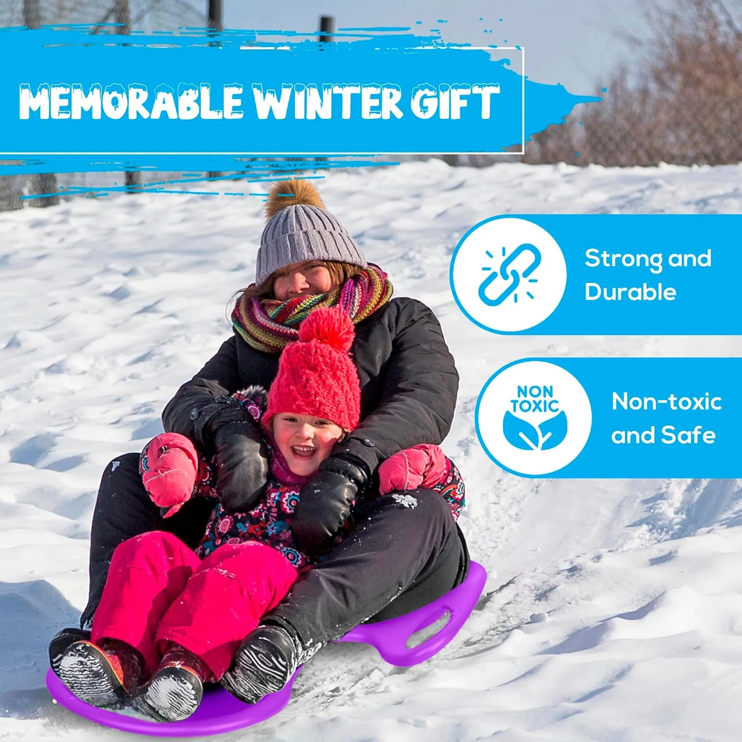 Slippery Racer Downhill Blitzer Arrow Snow Sled.