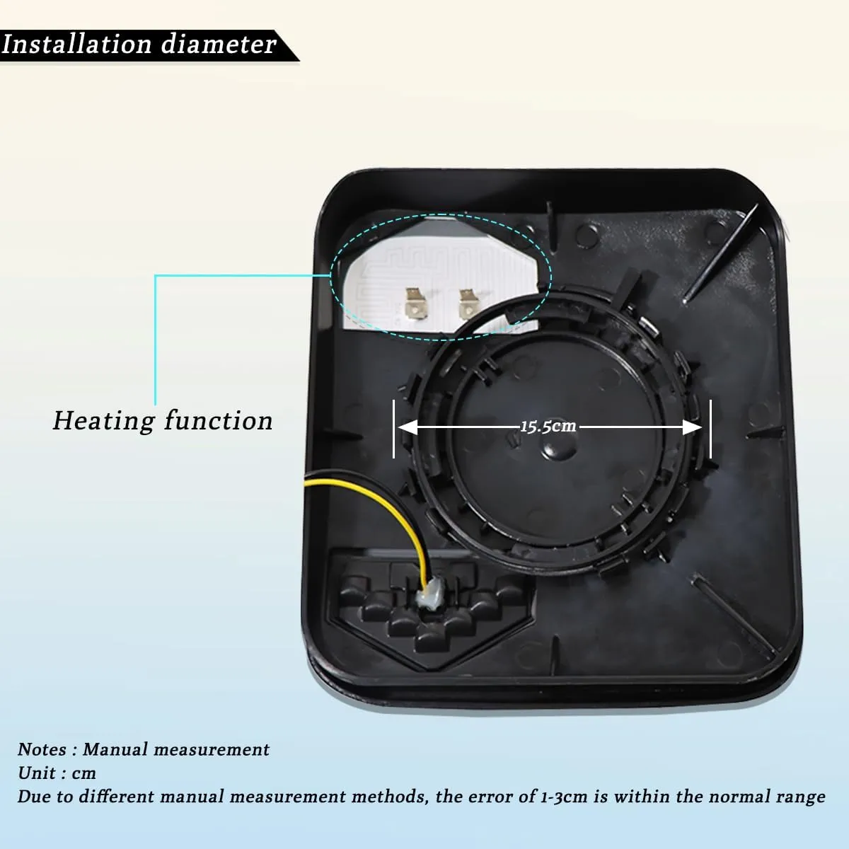 Smaller Mirrors Lens for International LT625 2018  Trucks Side Door Lower Mirror with Heated Black,LED Turn Signal Convex Left Driver Side A Piece