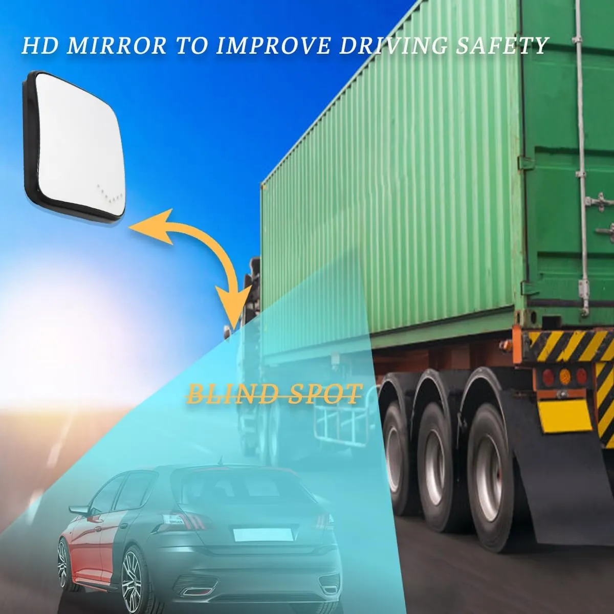 Smaller Mirrors Lens for International LT625 2018  Trucks Side Door Lower Mirror with Heated Black,LED Turn Signal Convex Left Driver Side A Piece