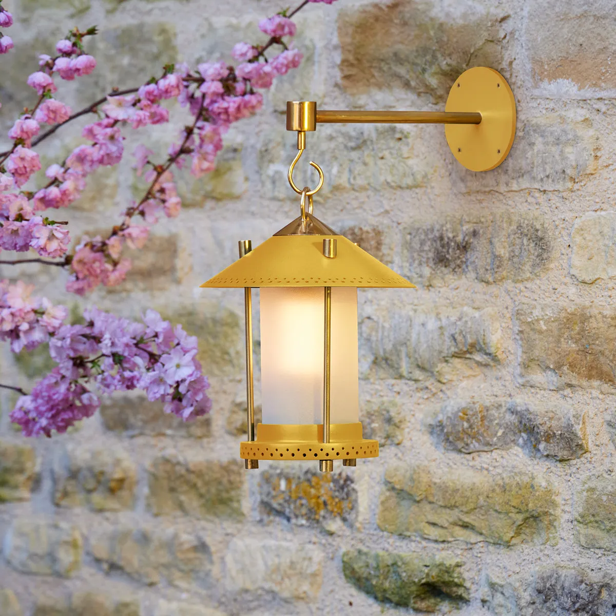 smaller Stefan cordless lantern in Sand by the Novogratz