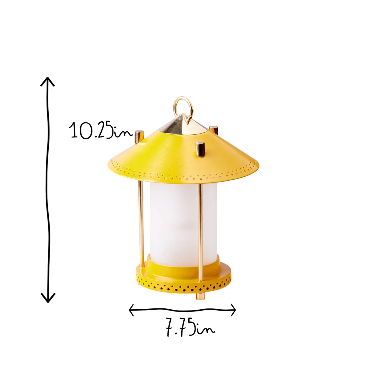 smaller Stefan cordless lantern in Sand by the Novogratz