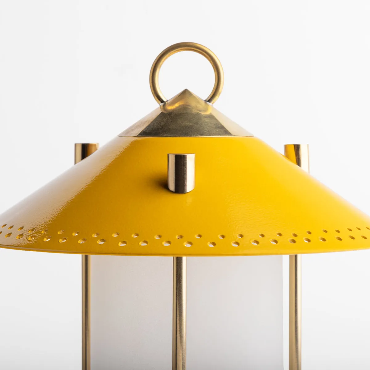 smaller Stefan cordless lantern in Sand by the Novogratz