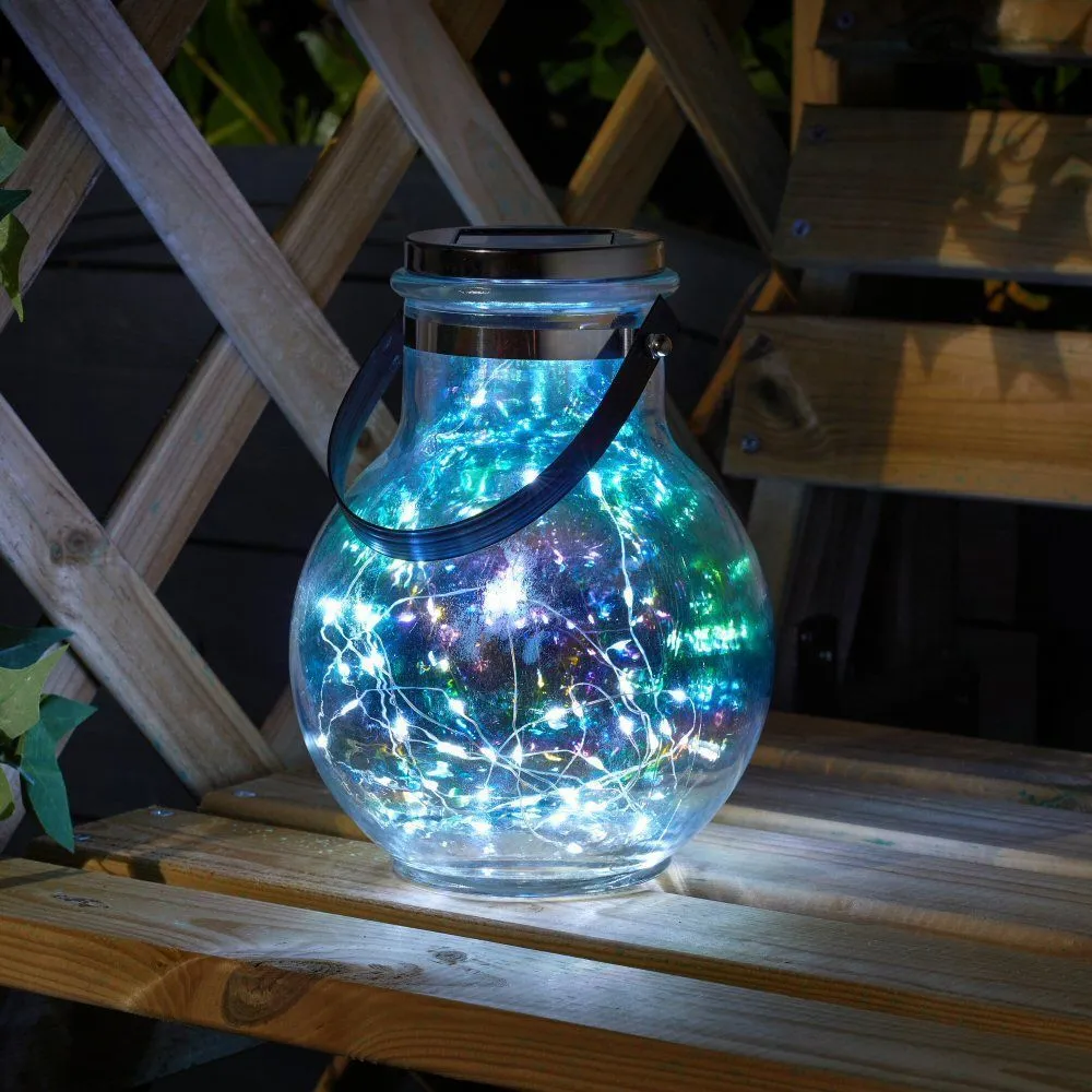 Smart Solar 22cm Firefly LED Opal Lantern
