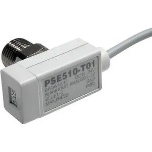 SMC PSE510-T01 NPFT 1/8 / M5 X 0.8, IP40, Pressure & Vacuum Switch, 12-24 VDC, Hight Pressure, 0-1MPA, PSE Series, Pressure Switch, 10MA OR Less, AIR/Non Corrosive Gases, Analog