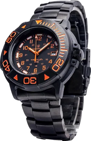 Smith & Wesson Men's Watch, Tactical Tough Military Watch, Swiss Tritium, 20ATM Black Dial, Stainless Steel Caseback, Diver Watch, Metal and Rubber Straps, 42mm