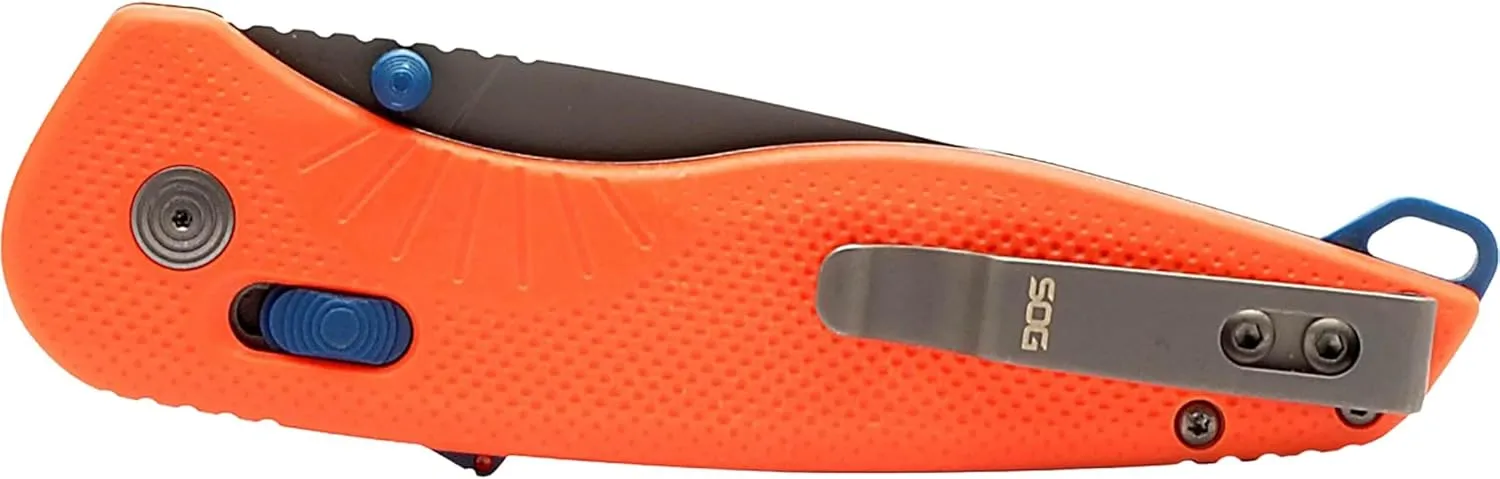 SOG Aegis AT Ambidextrous Outdoor Pocket Easy to Carry Folding Knives | CRYO D2 Stainless Steel Blade | AT-XR Lock