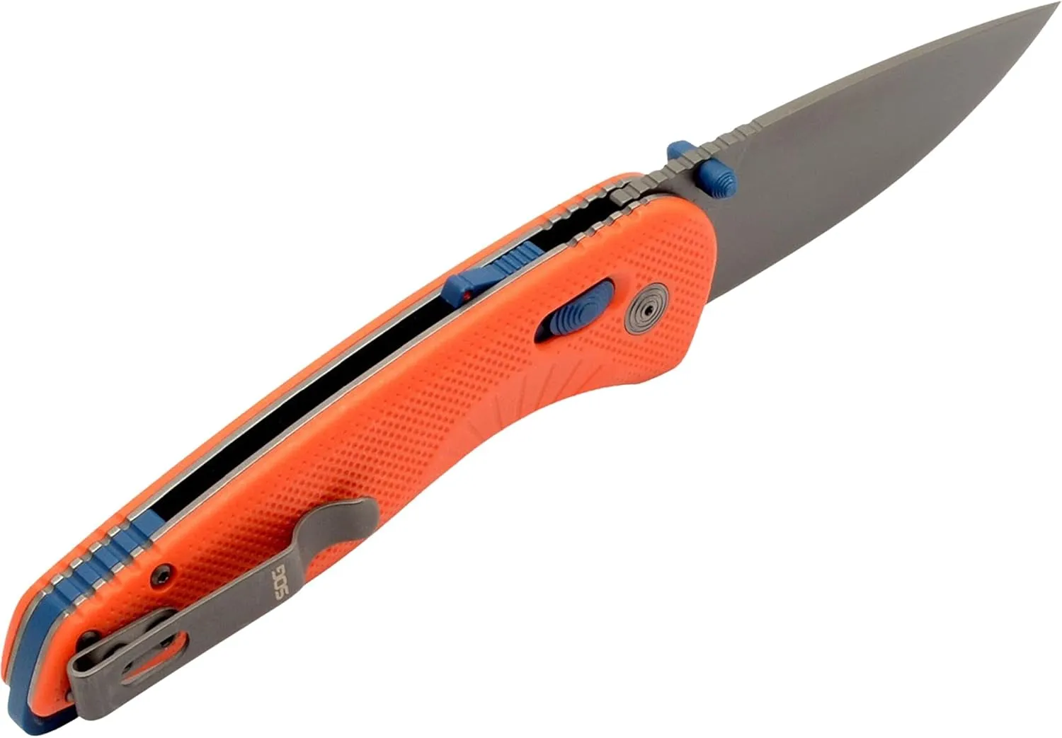 SOG Aegis AT Ambidextrous Outdoor Pocket Easy to Carry Folding Knives | CRYO D2 Stainless Steel Blade | AT-XR Lock