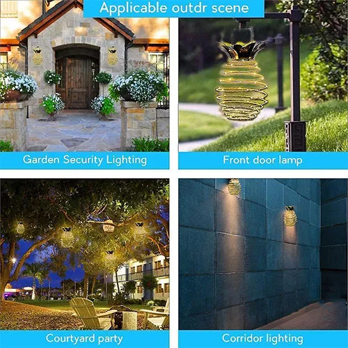Solar 24 LED Pineapple Lantern