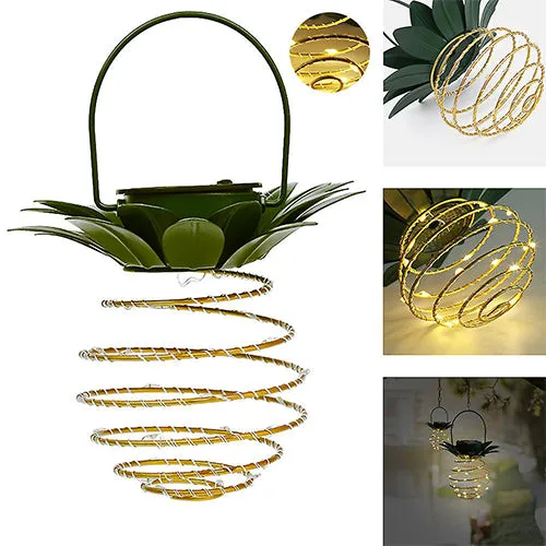 Solar 24 LED Pineapple Lantern