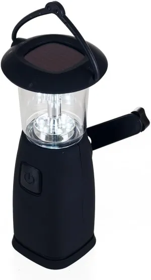 Solar Lantern - 6 LED Hand Crank Camp Light with 2 Ways to Power - Rechargeable Lantern for Camping or Power Outage Supplies by Whetstone