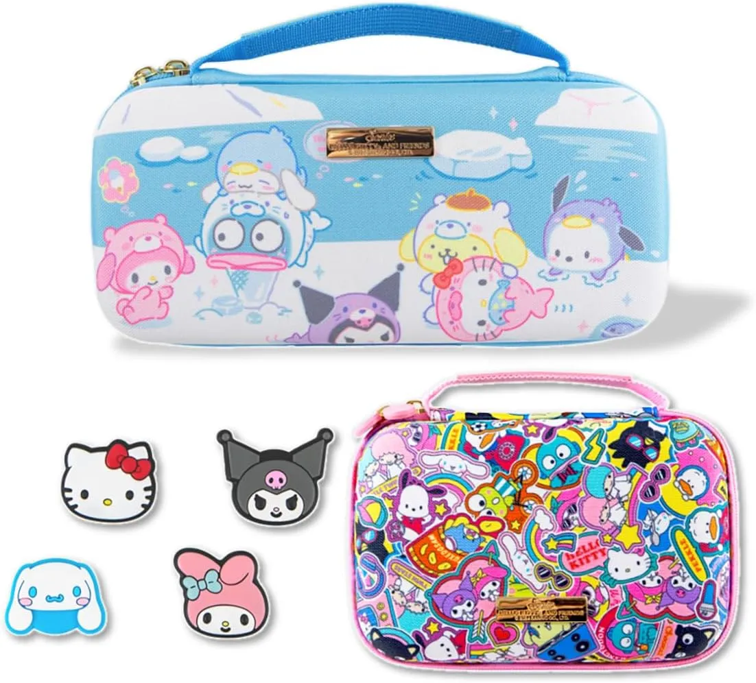 Sonix x Sanrio Nintendo Switch Thumb Grips (Hello Kitty & Friends Ice Friends)   Carrying Case (Hello Kitty and Friends)   GameCard Case (Hello Kitty & Friends Stickers)