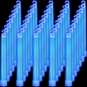 Sotiff 48 Pcs 6 Inch Large Glow Sticks Light Sticks with 12 Hours Duration for Survival Hiking Outdoor Camping Dark Party Activities Blackout Storm