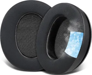 SOULWIT Cooling Gel Earpads Replacement for KRK KNS6400/KNS6402/KNS8400/KNS 8402 Headphones, Ear Pads Cushions with Durable Ice Silk Fabric, Comfort Noise Isolation Foam - Black