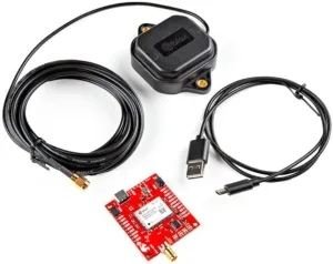 SparkFun GPS-RTK Dead Reckoning Kit (SMA) Sensor Fusion GPS Board, 184-channel u-blox F9 Engine GNSS Receiver, Reversible USB A to C Cable - 0.8m, Board Dimensions: 60.0mm x 82.0mm x 22.5mm