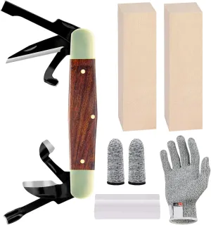 Splinter Carvin' 6in Traditional Folding Whittling Knife with 1.5in Detail Blade, Sawcut Handle, Nickel Silver Bolsters, and Convenient Size for Carving, Camping, EDC, Outdoors (Brown) (Brown)